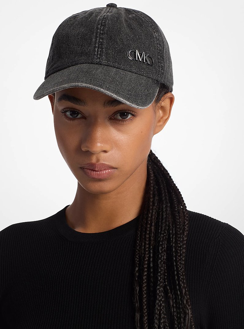 Denim Baseball Hat in CHARCOAL WASH | Michael Kors