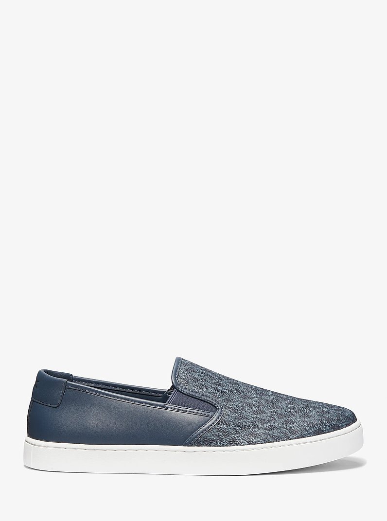 Cal Logo and Leather Slip-On Sneaker in ADMIRAL | Michael Kors