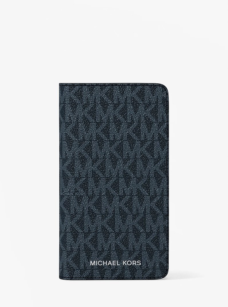 Cooper Large Logo Bi-Fold Card Case in AMIRAL/BLEU P&Acirc;LE | Michael Kors