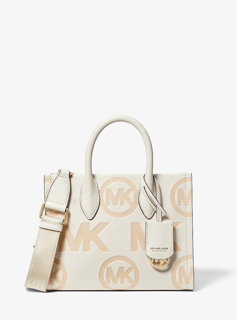 Petit sac &agrave; bandouli&egrave;re Mirella en cuir grain&eacute; gaufr&eacute; &agrave; logo