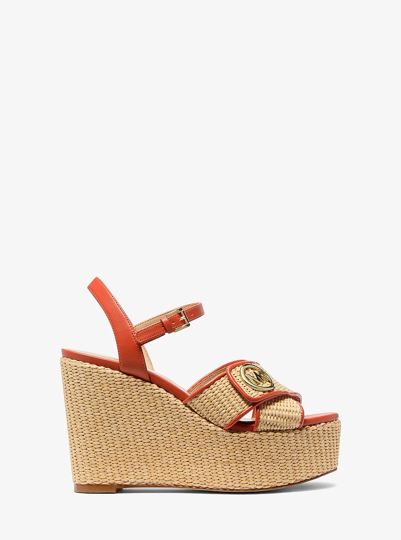 Sandalia de plataforma Hannah de paja in ROJO ARCILLA | Michael Kors