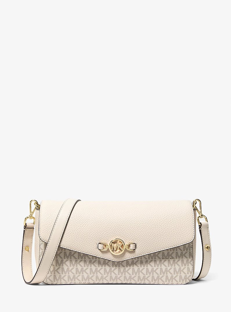 Kacey Medium Signature Logo Shoulder Bag in CR&Egrave;ME MULTI L&Eacute;GER | Michael Kors