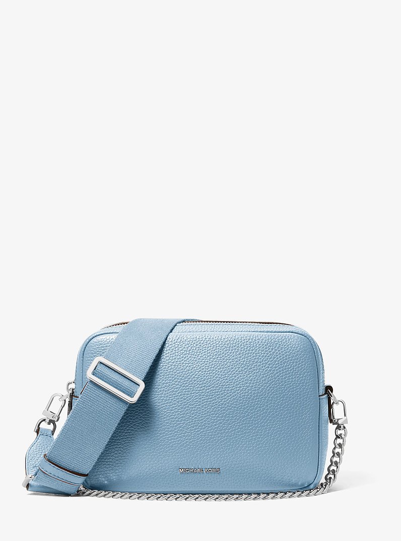 Bryant Medium Pebbled Leather Camera Crossbody Bag in CHAMBRAY | Michael Kors