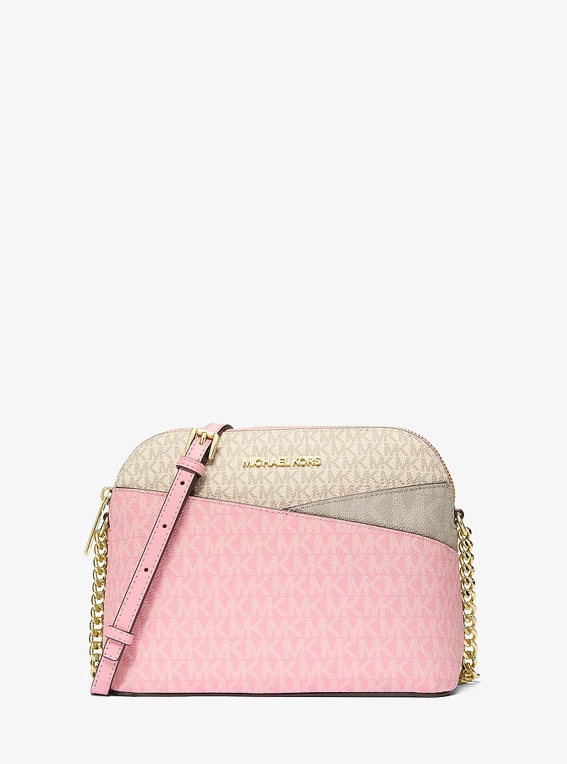 Jet Set Travel Medium Color-Block Signature Logo Crossbody Bag in CRNTION MLTI | Michael Kors
