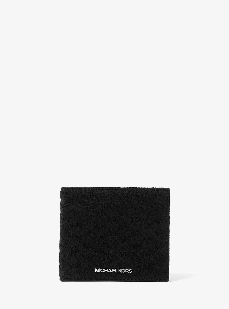 Portefeuille Cooper en microsu&egrave;de de polyester &agrave; logo grav&eacute; en creux in NOIR | Michael Kors