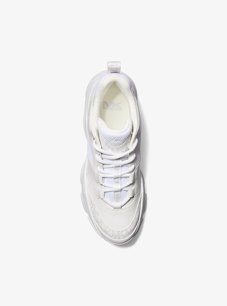 Atlas Mixed-Media Trainer in BRIGHT WHT | Michael Kors