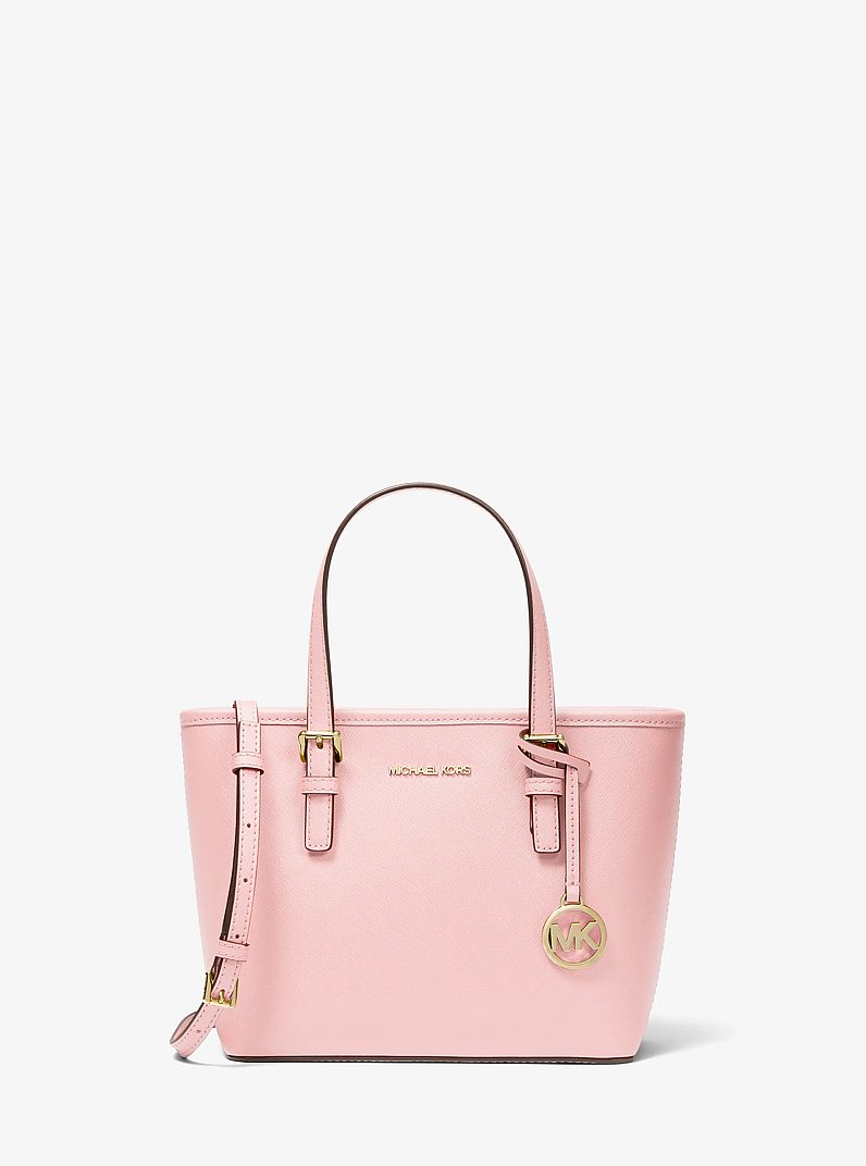 Jet Set Travel Extra-Small Saffiano Leather Top-Zip Tote Bag in