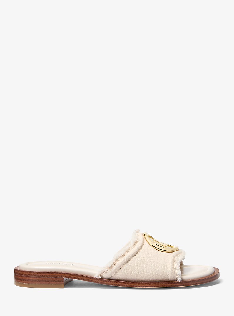 Hannah Denim Slide Sandal in [3477] | Michael Kors