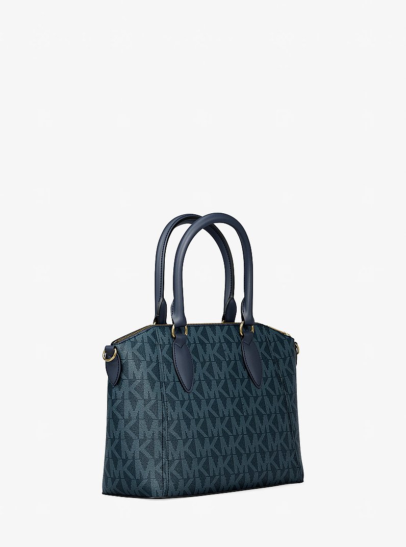 Borsa a mano Sienna piccola con stampa logo in BLU AMMIRAGLIO | Michael Kors
