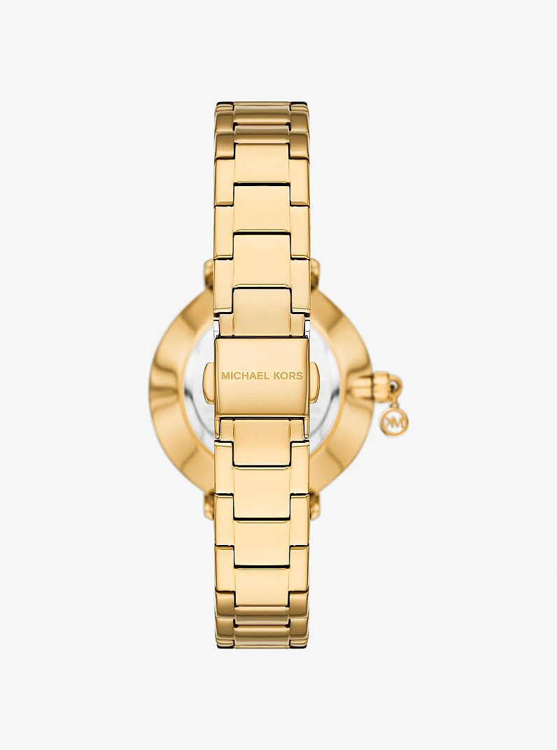 Orologio Pyper mini in tonalit&agrave; oro con pav&eacute; in ORO | Michael Kors