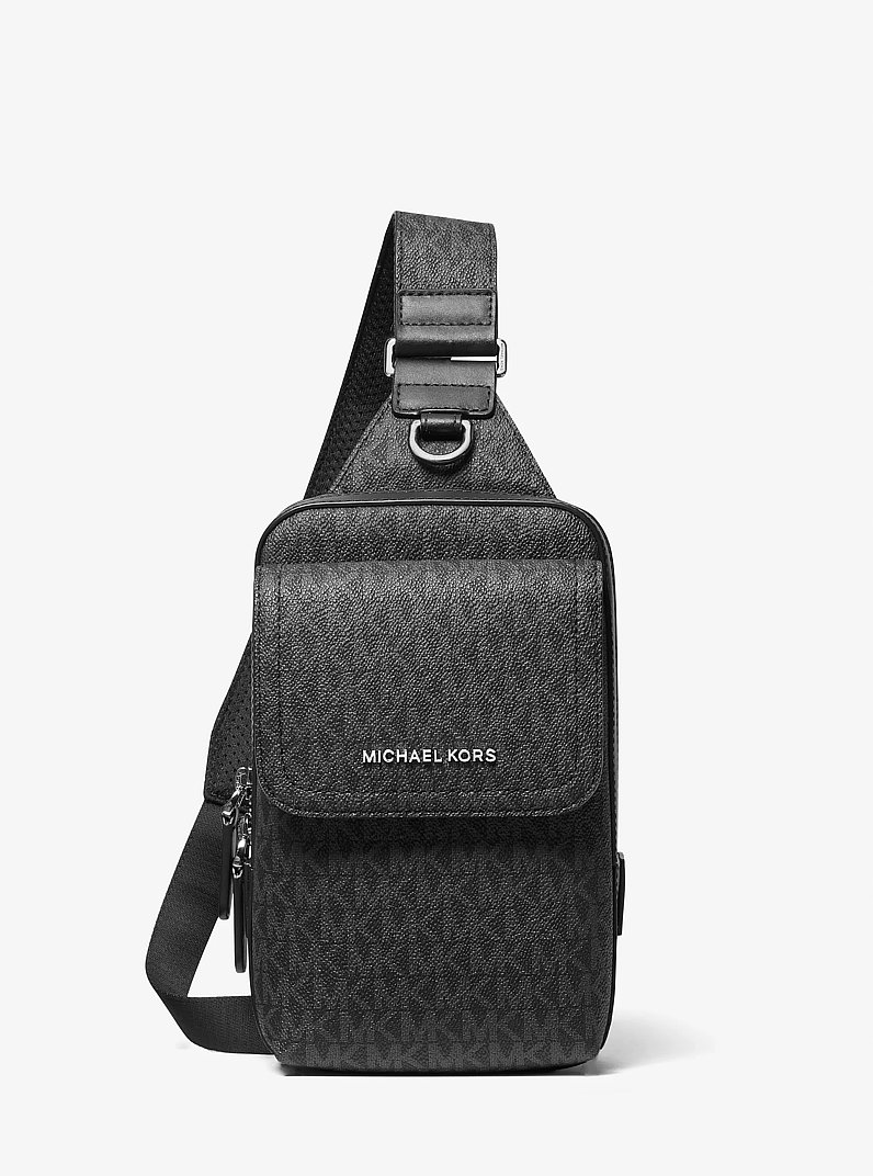 Ri&ntilde;onera bandolera Hudson con logotipo in NEGRO | Michael Kors