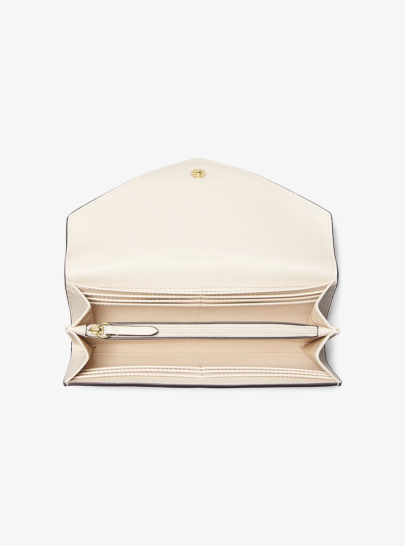 Jet Set Travel Large Logo Embossed Leather Envelope Wallet