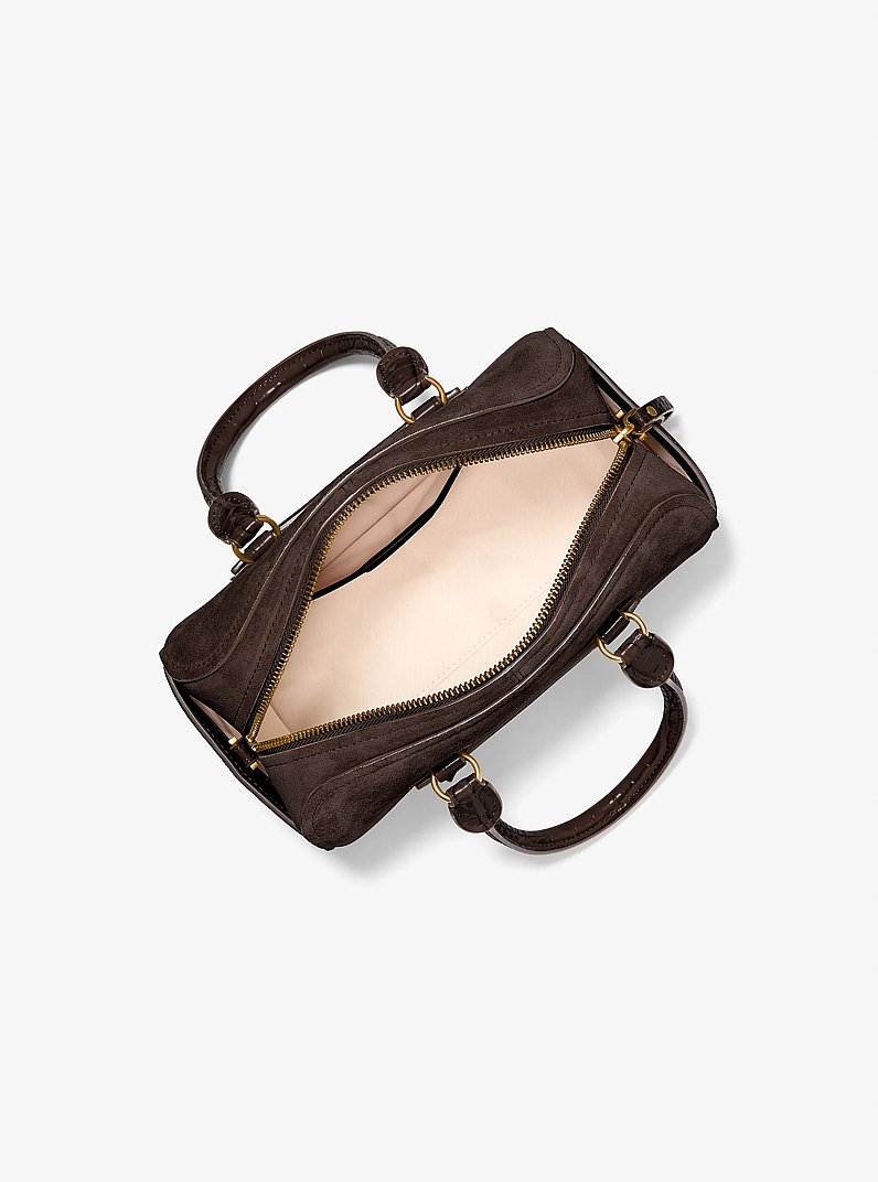 Bandolera alargada Jet Set Travel extrapeque&ntilde;a de ante in CHOCOLATE | Michael Kors