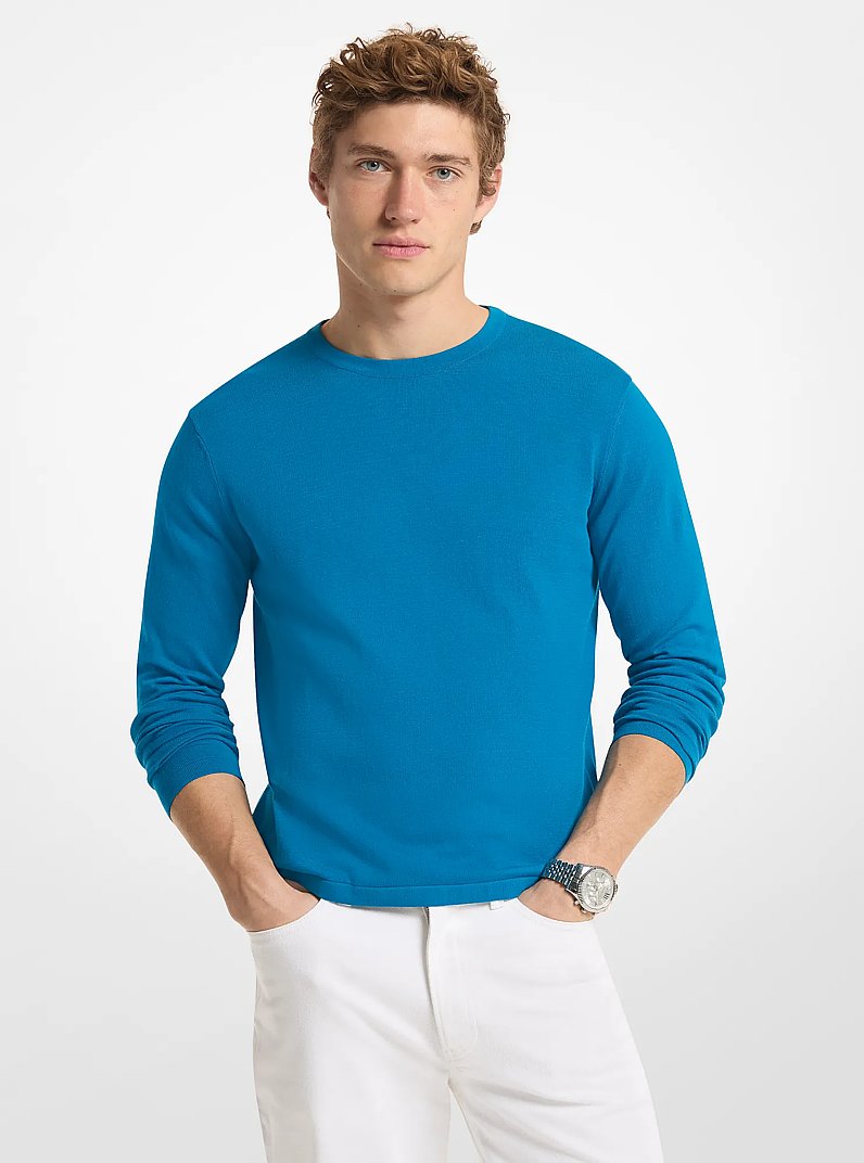 Pullover aus Baumwoll-Jersey in T&Uuml;RKIS | Michael Kors