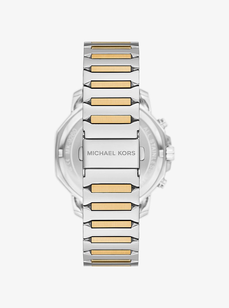 Oversized Prescott Two-Tone Watch in BITONO | Michael Kors