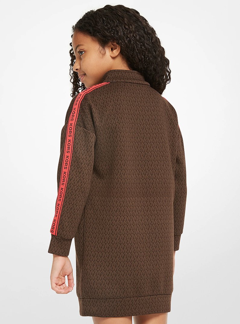 Vestido con logotipo y media cremallera in CHOCOLATE | Michael Kors