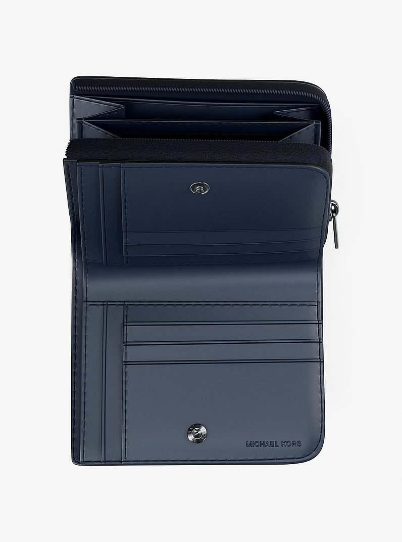 Cooper Saffiano Leather Folio Wallet in NAVY | Michael Kors