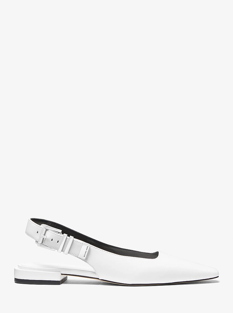 Darrington Leather Flat in OPTIC WHITE | Michael Kors