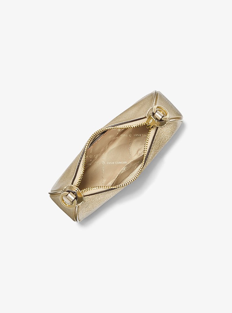 Cora Extra-Small Metallic Pebbled Leather Shoulder Bag