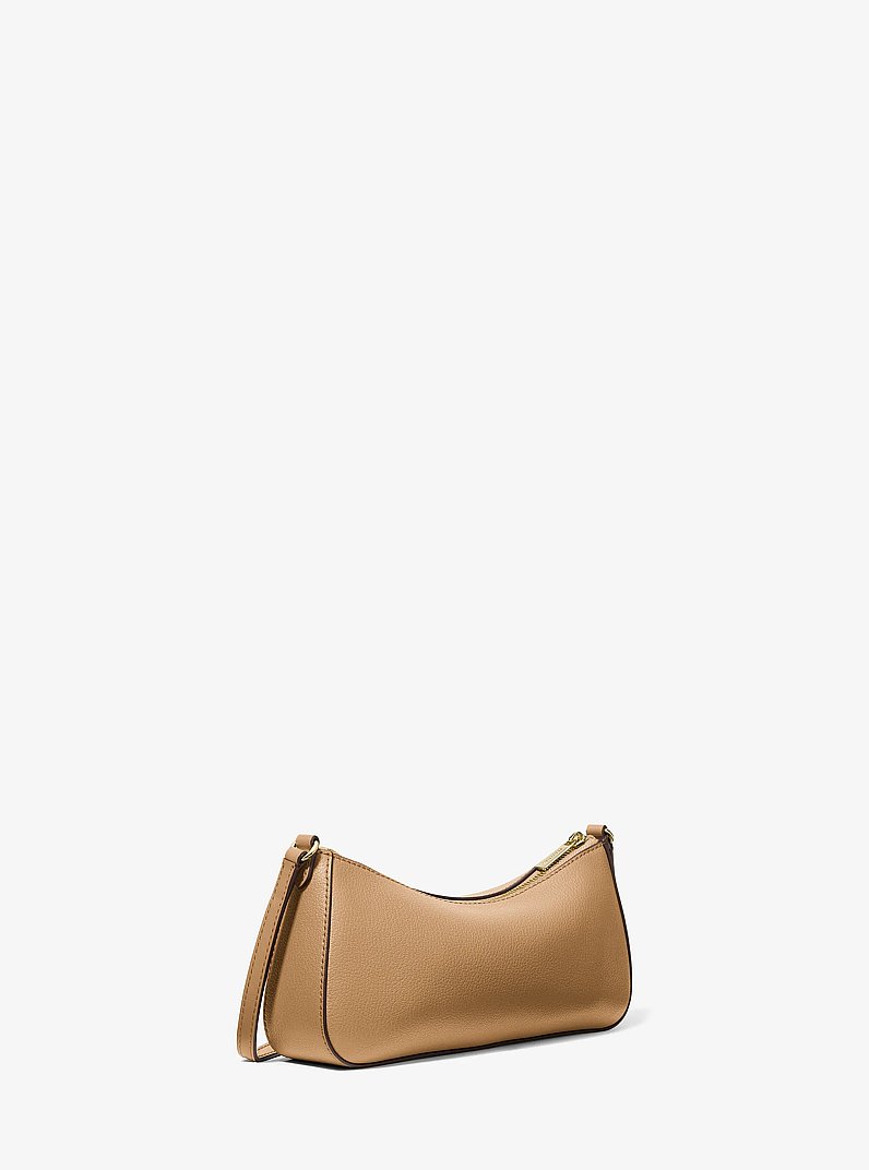 Sammy Small Leather Pochette in CAMEL | Michael Kors