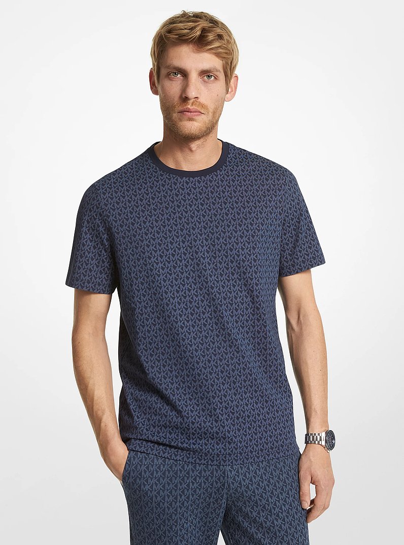 Logo Cotton T-Shirt in MIDNIGHT | Michael Kors