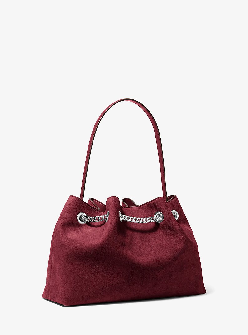Mina Large Shoulder Bag in MAROON | Michael Kors