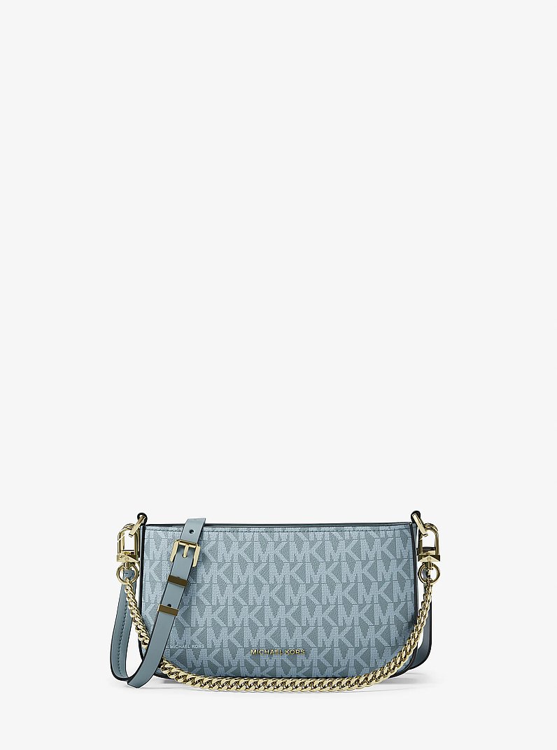 Bryant Small Signature Logo Convertible Pochette in CHAMBRAY | Michael Kors