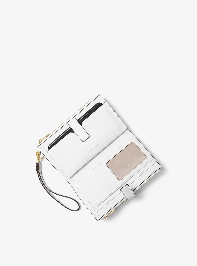 Adele Leather Smartphone Wallet in OPTIC WHITE | Michael Kors