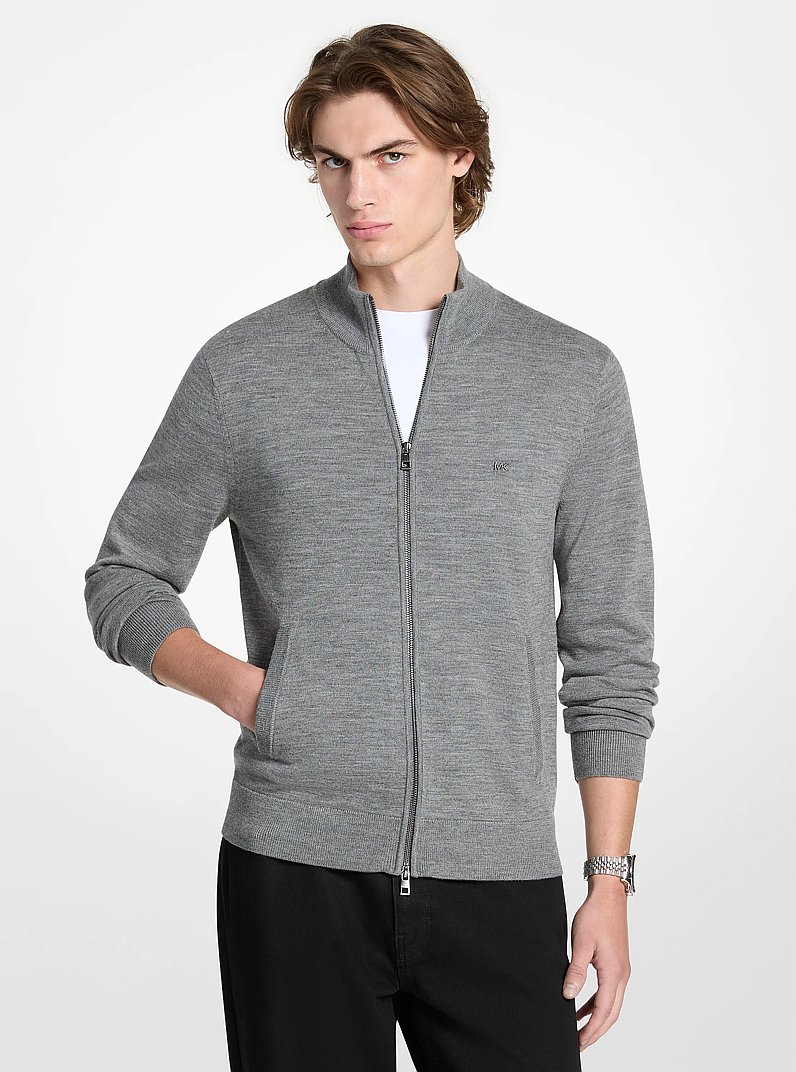Pullover in lana a collo alto in CENERE | Michael Kors