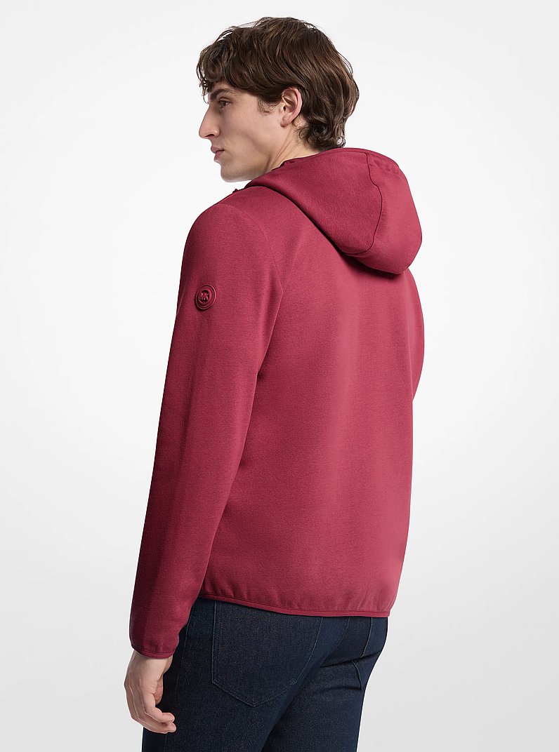 Galway Quilted Mixed-Media Jacket in CHERRY | Michael Kors