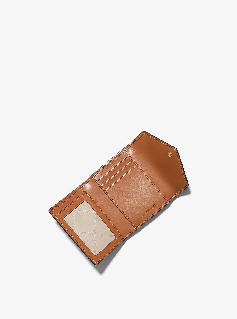 Greenwich Medium Signature Logo and Leather Tri-Fold Envelope Wallet