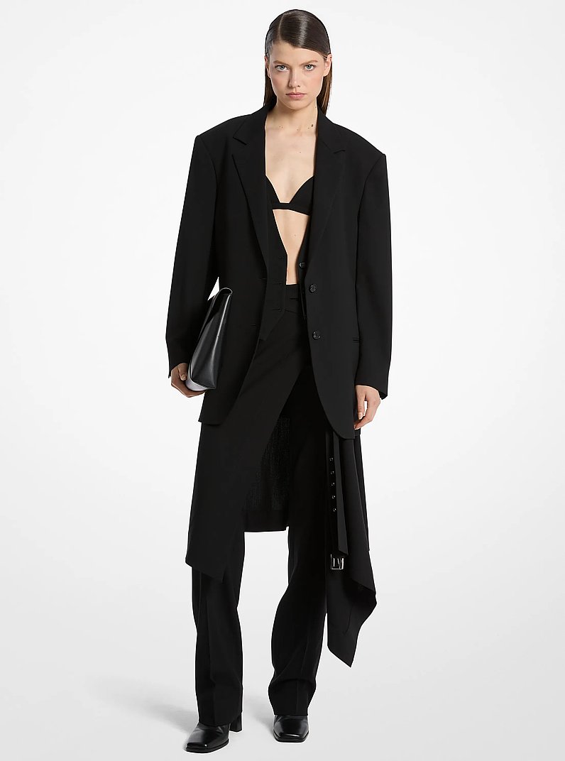 Ryan Stretch Wool Blazer in BLACK | Michael Kors