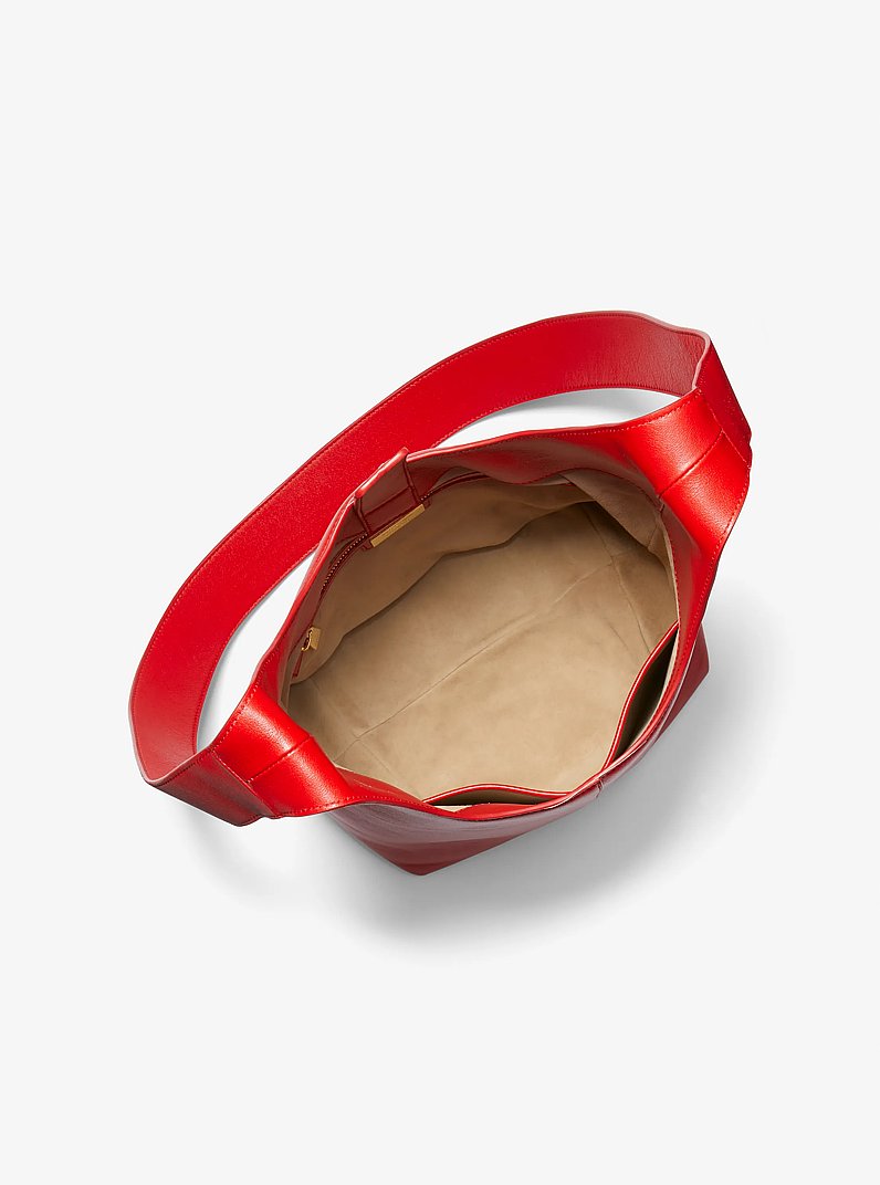 Bolso hobo Dede mediano de piel in AMAPOLA | Michael Kors