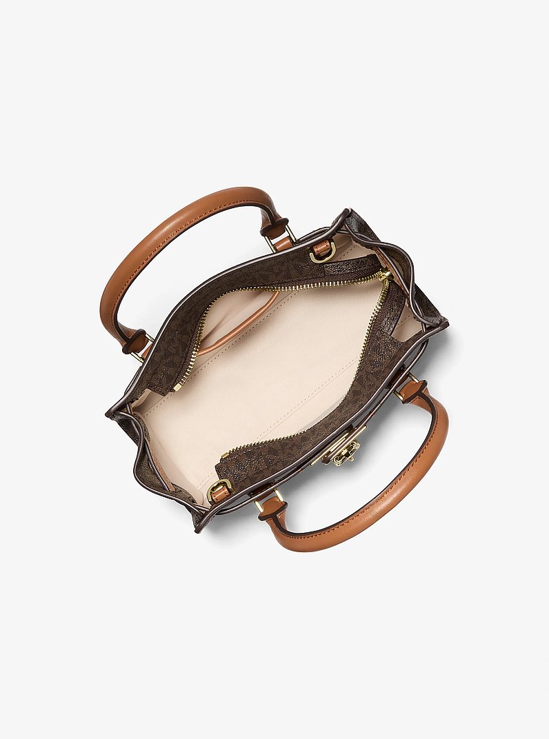 Hamilton Moderne Extra-Small Signature Logo Crossbody Bag  in BRN/ACORN | Michael Kors