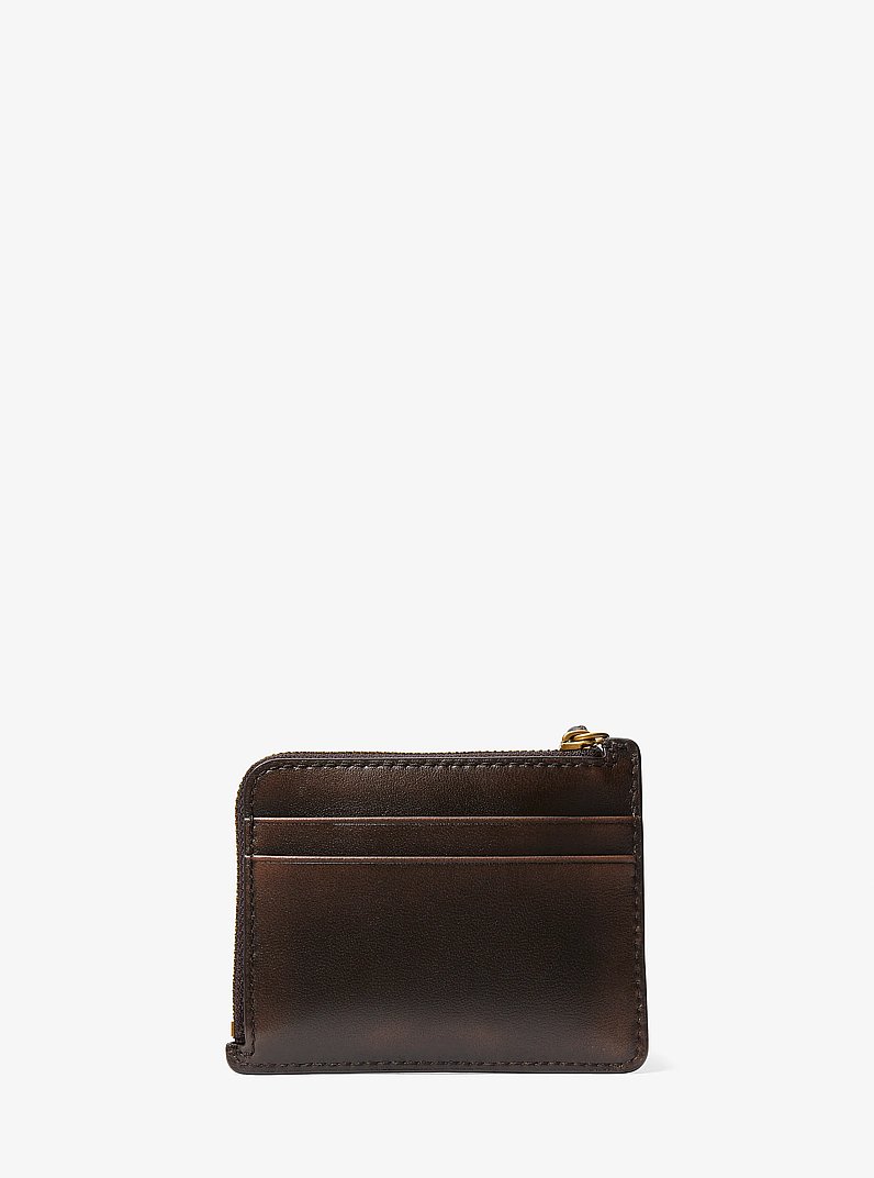 Kartenetui Jet Set Small aus poliertem Leder in SCHOKOLADE | Michael Kors