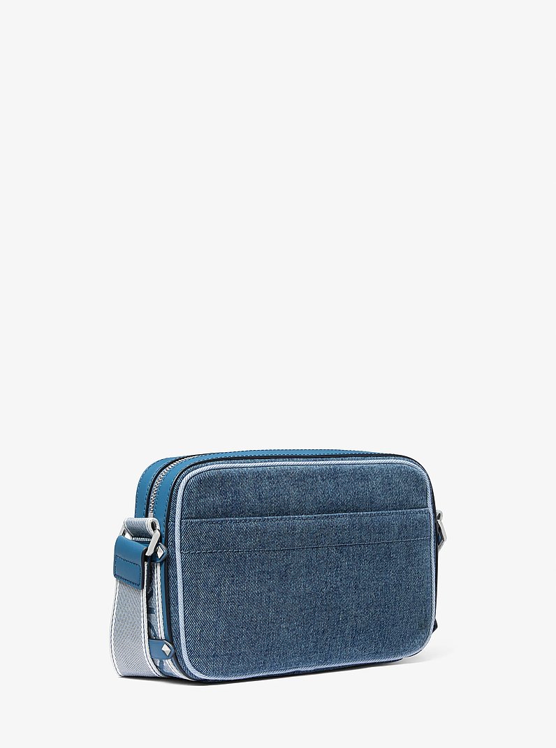 Maeve Large Two-Tone Denim Crossbody Bag in UNION WASH MULTI | Michael Kors
