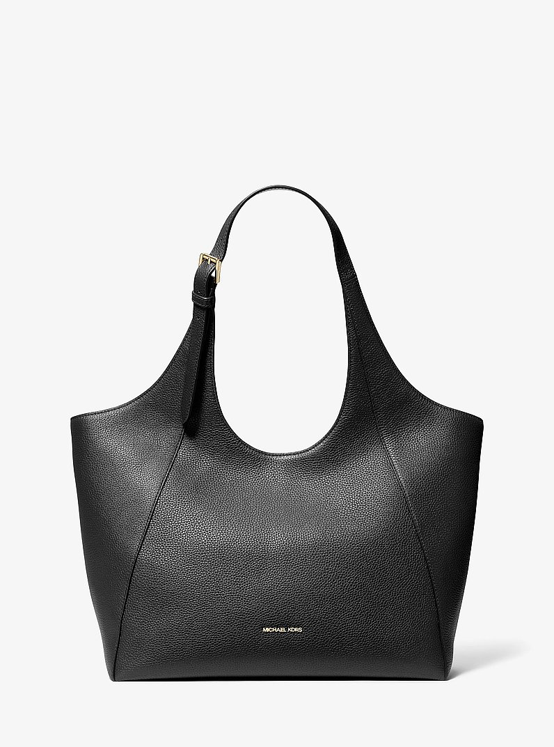 Bernie Large Pebbled Leather Tote Bag in NEGRO | Michael Kors