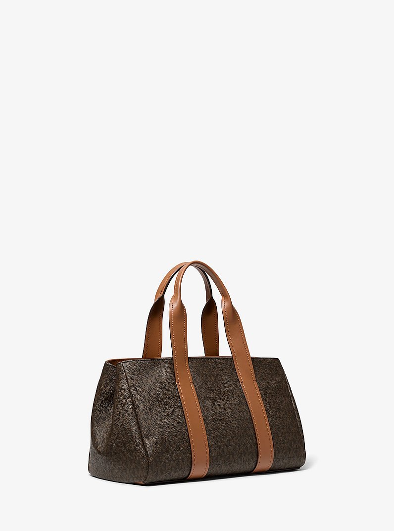 Henkeltasche Foster Small mit Signature-Logomuster in BRN/EICHELBR | Michael Kors