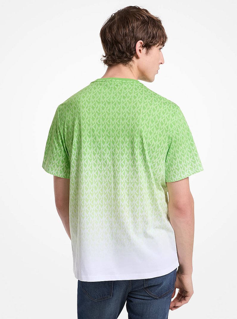 Ombr&eacute; Signature Logo Cotton T-Shirt in JUNGLE | Michael Kors