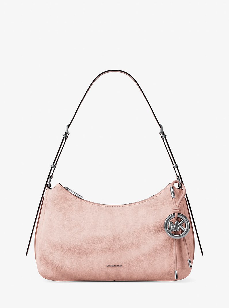 Nolita Medium Nubuck Shoulder Bag in SMOKEY ROSE | Michael Kors