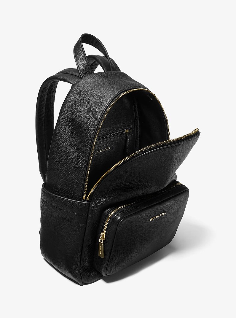 Zaino Tanner medio in pelle martellata in NERO | Michael Kors