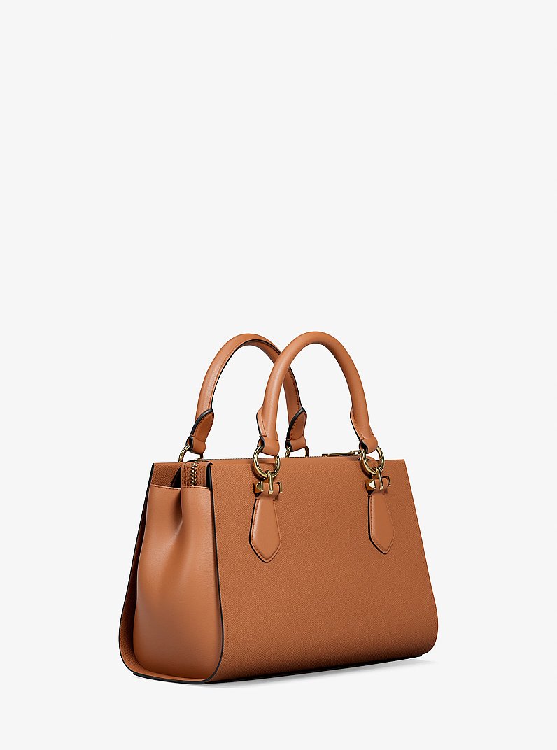 Marilyn Small Leather Satchel in LUGGAGE | Michael Kors