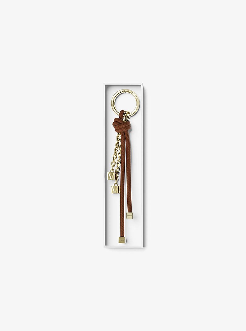 Gold-Tone and Cord Bag Charm in CARAMEL | Michael Kors