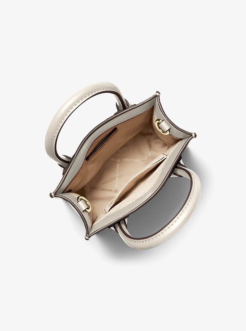 Mercer Extra-Small Pebbled Leather Crossbody Bag in LT CREAM | Michael Kors