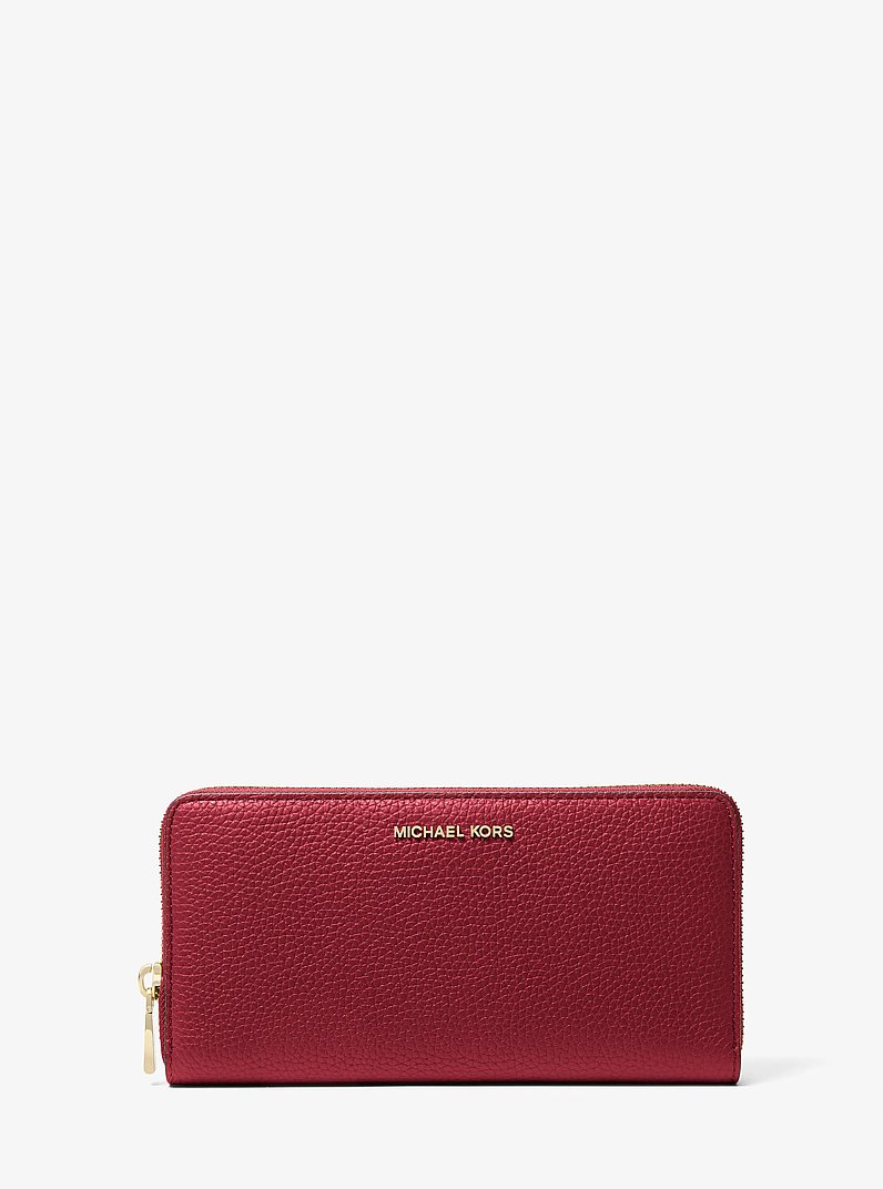 Grand portefeuille Jet Set en cuir grain&eacute;