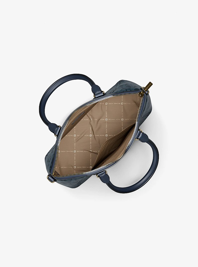Borsa a mano Sienna piccola con stampa logo in BLU AMMIRAGLIO | Michael Kors