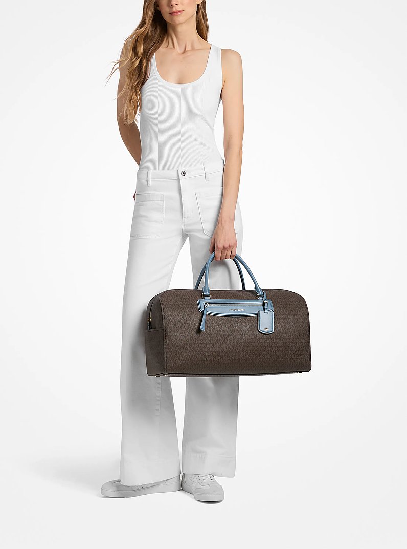 Jet Set Travel Extra-Large Signature Logo Weekender Bag in CHAMBRAY | Michael Kors