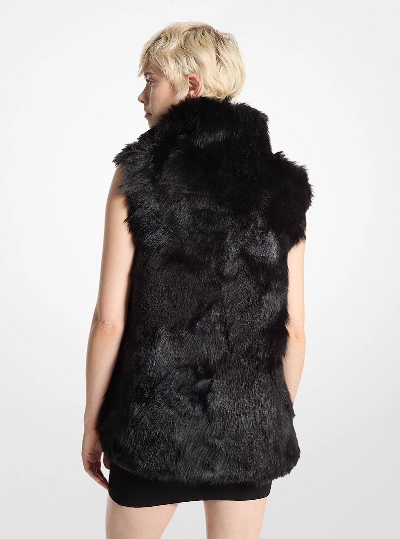 Shearling Vest in BLACK | Michael Kors