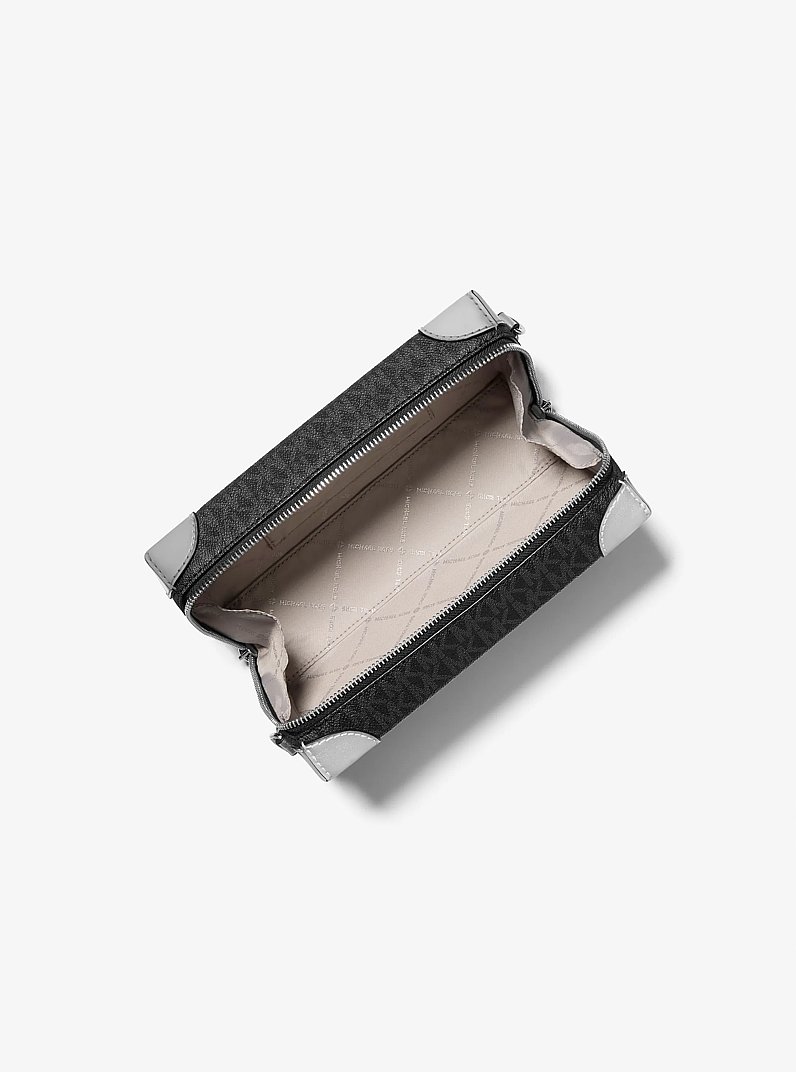 Jeanie Small Embellished Signature Logo Crossbody Bag in BLACK | Michael Kors