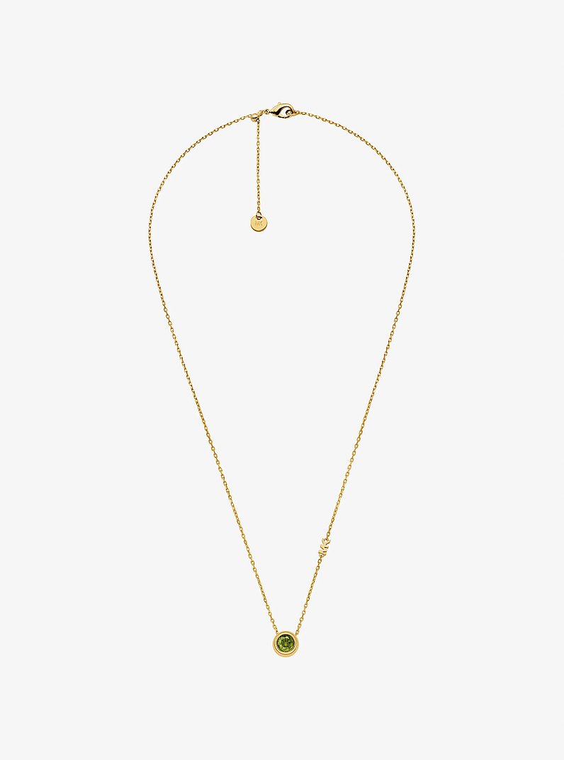 Collar con colgante de piedra redonda in DORADO/PERIDOTO | Michael Kors